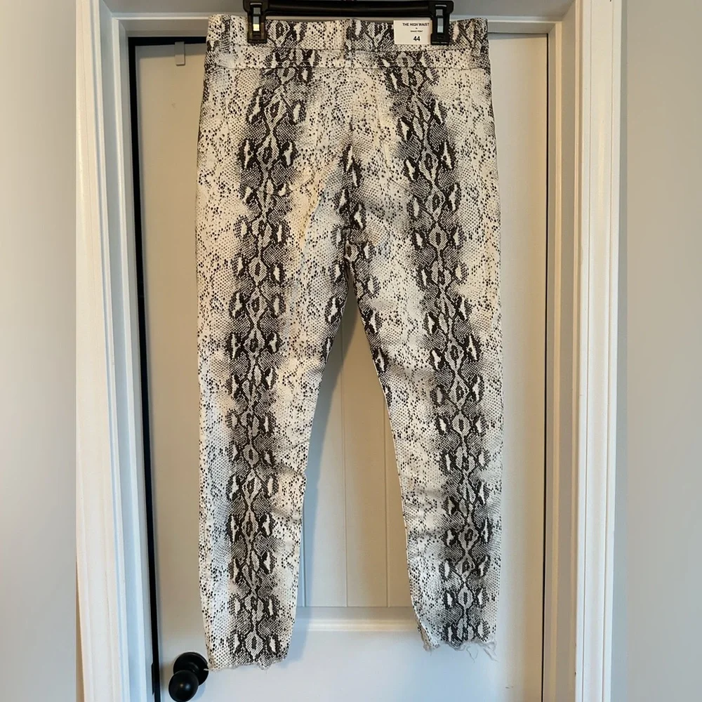 NWT Zara Woman 12 The High Waist‎ Slim Fit Skinny Leg Snake Print Jeans Pants